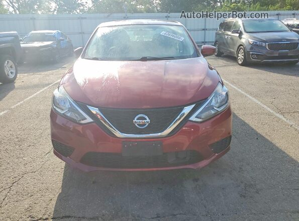 3N1AB7AP1KY219001 2019 NISSAN SENTRA Burgundy Դիմացի տեսք