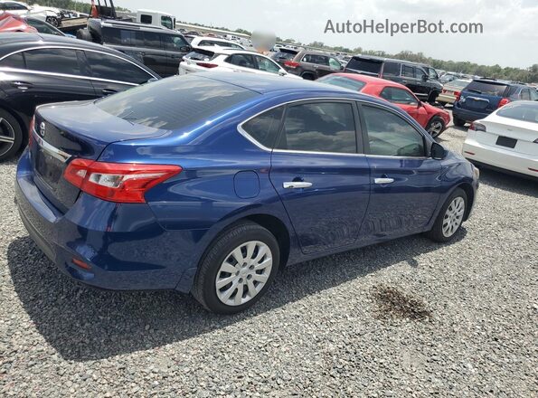 3N1AB7AP1KY256274 2019 NISSAN SENTRA Blue Rear right