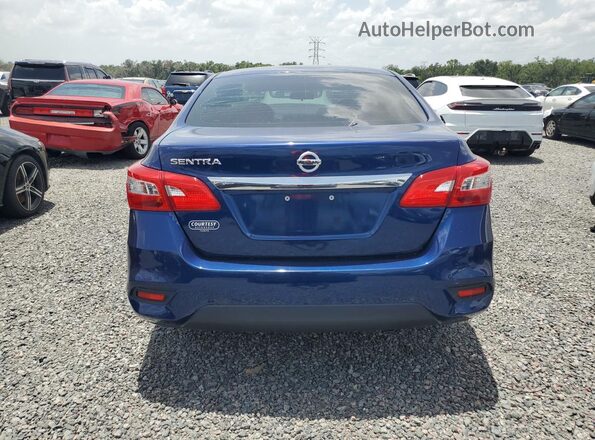 3N1AB7AP1KY256274 2019 NISSAN SENTRA Blue Rear view