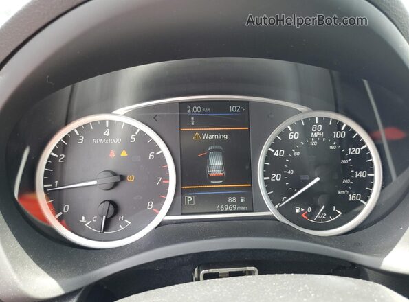 3N1AB7AP1KY256274 2019 NISSAN SENTRA Blue Instrument cluster view