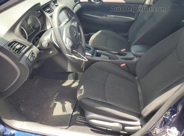 3N1AB7AP1KY256274 2019 NISSAN SENTRA Blue Front interior view