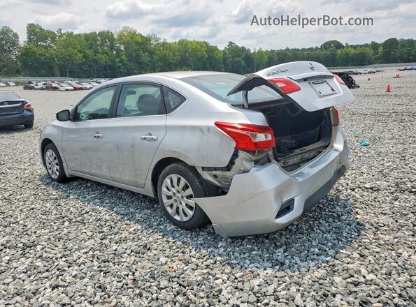 3N1AB7AP1KY257411 2019 NISSAN SENTRA Silver Trasero izquierdo