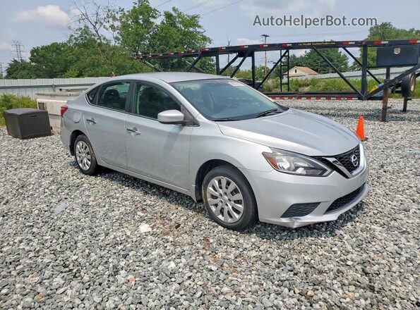 3N1AB7AP1KY257411 2019 NISSAN SENTRA Silver Delantero derecho