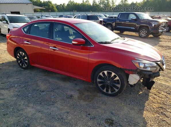 3N1AB7AP1KY287833 2019 NISSAN SENTRA Красный Передняя правая четверть