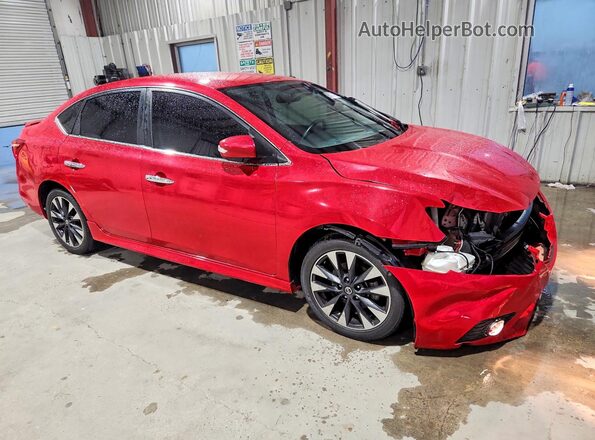 3N1AB7AP1KY293096 2019 NISSAN SENTRA Red Widok wnętrza z przodu