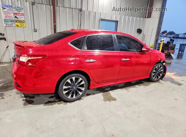 3N1AB7AP1KY293096 2019 NISSAN SENTRA Red Widok z tyłu