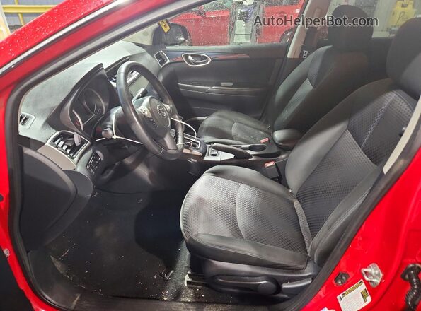 3N1AB7AP1KY293096 2019 NISSAN SENTRA Red Widok wnętrza 360 stopni