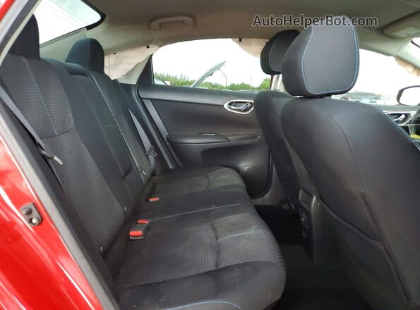 3N1AB7AP1KY308325 2019 NISSAN SENTRA Red Widok tylnych siedzeń