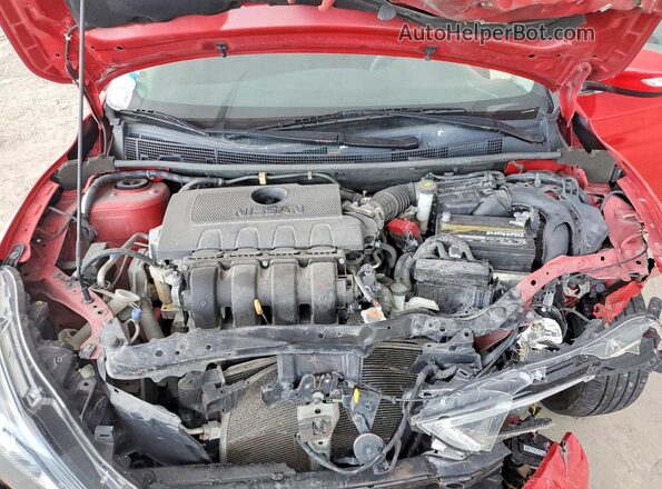 3N1AB7AP1KY308325 2019 NISSAN SENTRA Red Widok wnętrza z tyłu