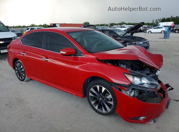 3N1AB7AP1KY308325 2019 NISSAN SENTRA Red Przód prawy