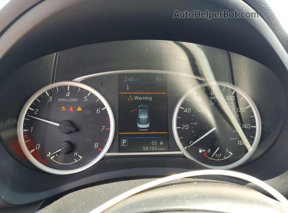 3N1AB7AP1KY322175 2019 NISSAN SENTRA Белый Вид щитка приборов