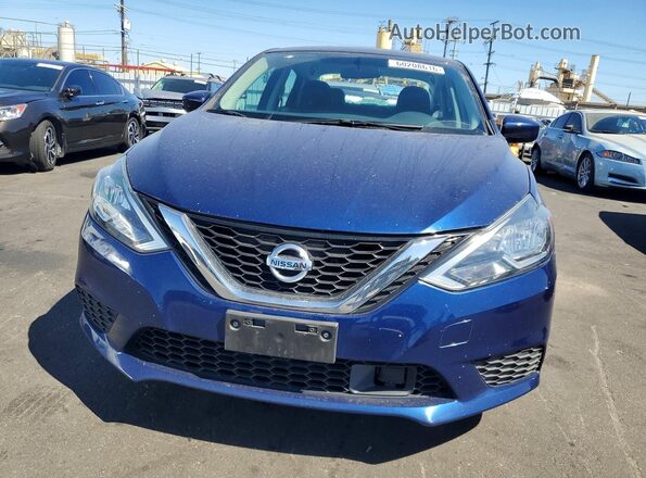 3N1AB7AP1KY331121 2019 NISSAN SENTRA Синий Вид спереди