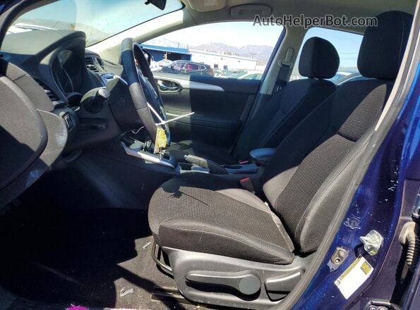 3N1AB7AP1KY331121 2019 NISSAN SENTRA Синий Вид салона спереди