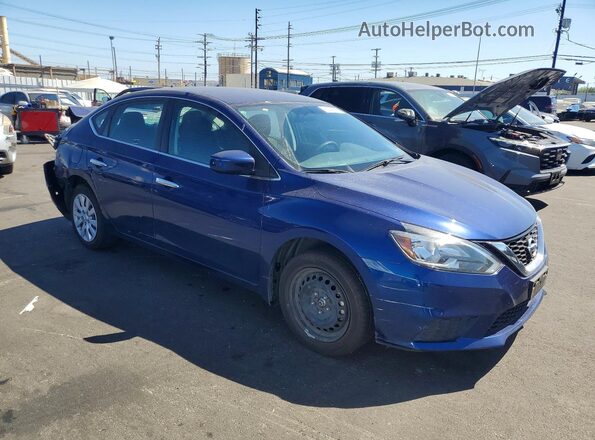 3N1AB7AP1KY331121 2019 NISSAN SENTRA Синий Передняя правая четверть