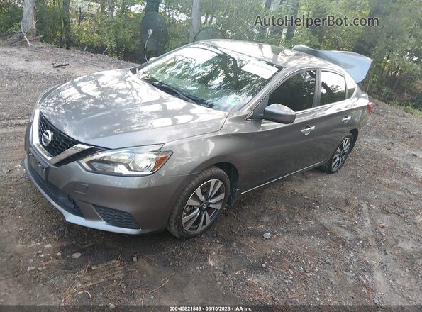 3N1AB7AP1KY356956 2019 NISSAN SENTRA Gray Передня ліва чверть