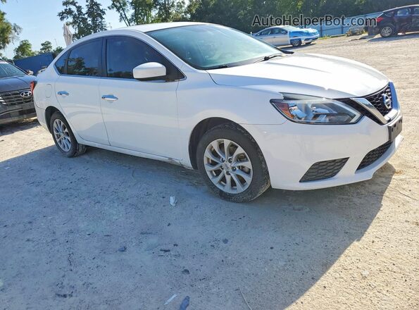 3N1AB7AP1KY374969 2019 NISSAN SENTRA White Przód prawy