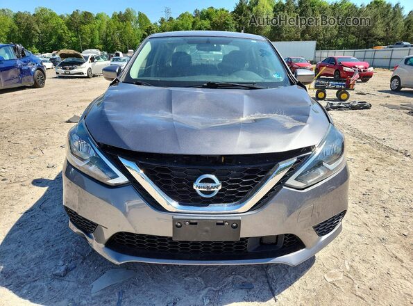 3N1AB7AP1KY409090 2019 NISSAN SENTRA Gray Вид спереду