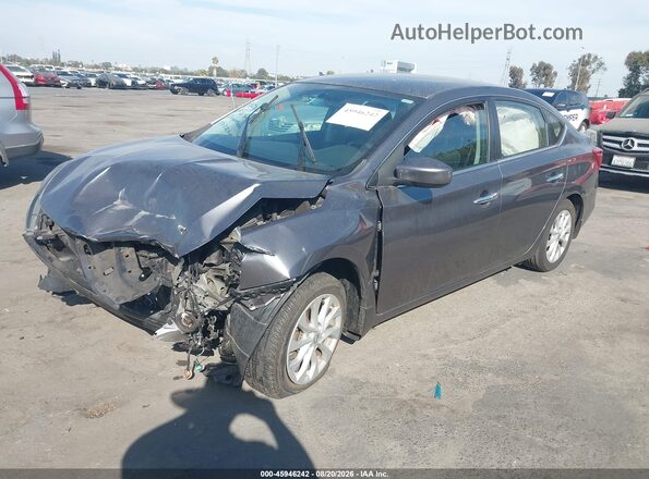 3N1AB7AP1KY419554 2019 NISSAN SENTRA Gray წინა მარცხენა ხედი სამი მეოთხედიდან
