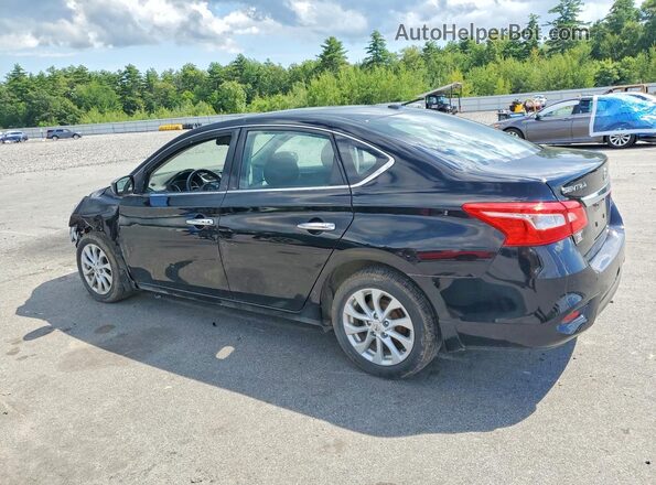 3N1AB7AP1KY424883 2019 NISSAN SENTRA Black Trasero izquierdo