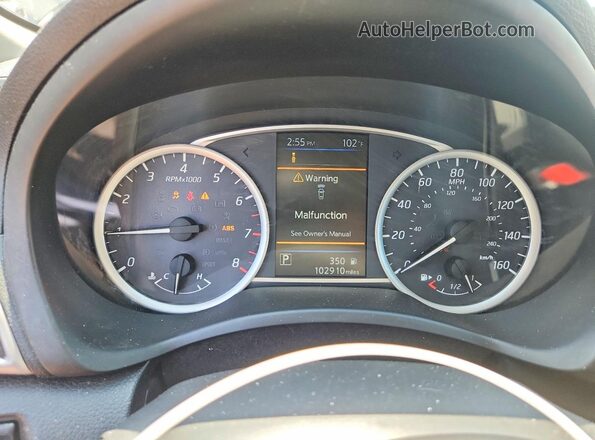 3N1AB7AP1KY427072 2019 NISSAN SENTRA Серебряный Вид щитка приборов