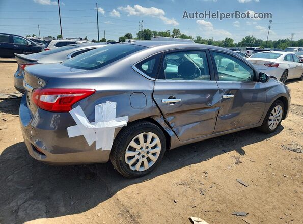 3N1AB7AP1KY427072 2019 NISSAN SENTRA Серебряный Задняя правая четверть