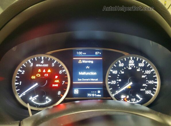3N1AB7AP1KY442445 2019 NISSAN SENTRA Black Սարքավորումների վահանակի տեսք