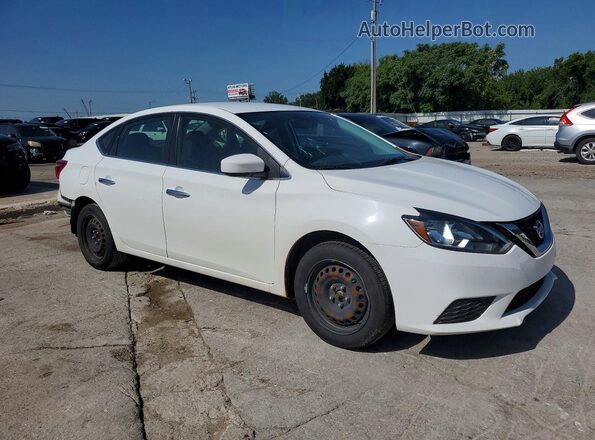 3N1AB7AP1KY454448 2019 NISSAN SENTRA White Przód prawy