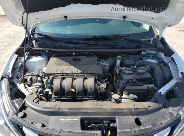 3N1AB7AP1KY454448 2019 NISSAN SENTRA White Widok wnętrza z tyłu