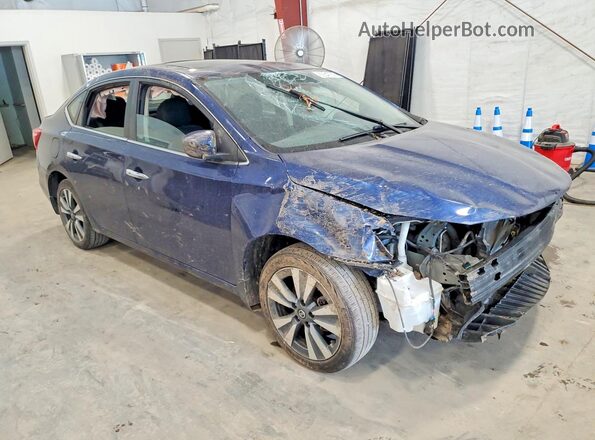 3N1AB7AP1KY457107 2019 NISSAN SENTRA Blue Przód prawy