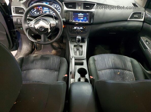 3N1AB7AP1KY457107 2019 NISSAN SENTRA Blue Widok deski rozdzielczej