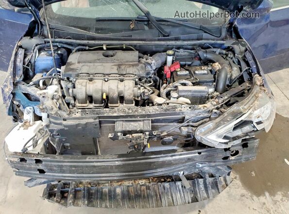 3N1AB7AP1KY457107 2019 NISSAN SENTRA Blue Widok wnętrza z tyłu