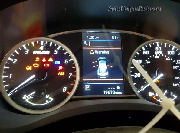 3N1AB7AP1KY457107 2019 NISSAN SENTRA Blue Widok zestawu wskaźników