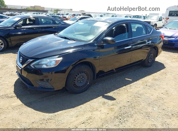 3N1AB7AP2GY234257 2016 NISSAN SENTRA Black Առջևի ձախ երեք քառորդ տեսարան