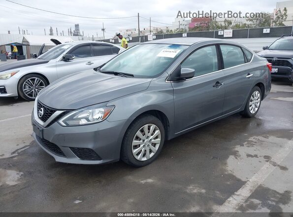 3N1AB7AP2HL695828 2017 NISSAN SENTRA Серый Передняя левая четверть