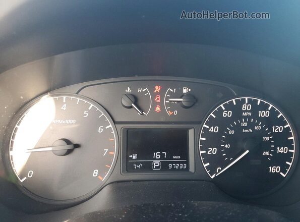 3N1AB7AP2HY229562 2017 NISSAN SENTRA Blue ხელსაწყოთა პანელის ხედი