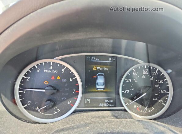 3N1AB7AP2HY260519 2017 NISSAN SENTRA Gray Instrument cluster view