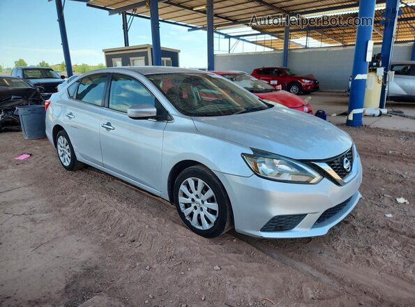 3N1AB7AP2HY317883 2017 NISSAN SENTRA Silver Widok deski rozdzielczej