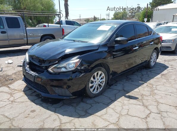 3N1AB7AP2HY357588 2017 NISSAN SENTRA Black Przód lewy