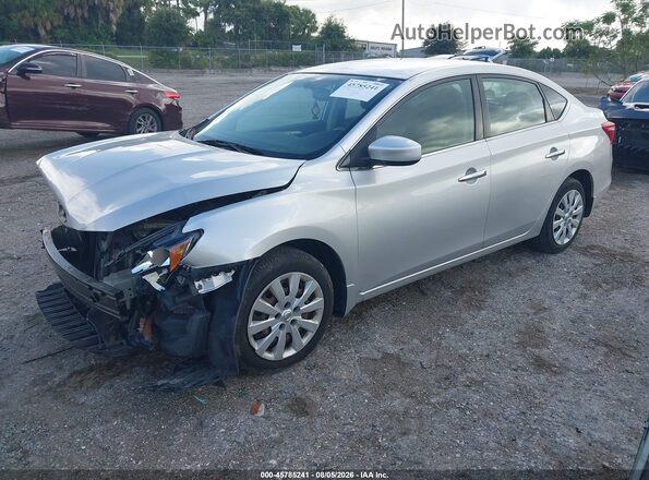 3N1AB7AP2HY367036 2017 NISSAN SENTRA Серебряный Передняя левая четверть