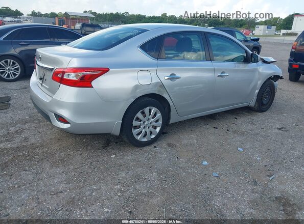 3N1AB7AP2HY367036 2017 NISSAN SENTRA Серебряный Задняя правая четверть