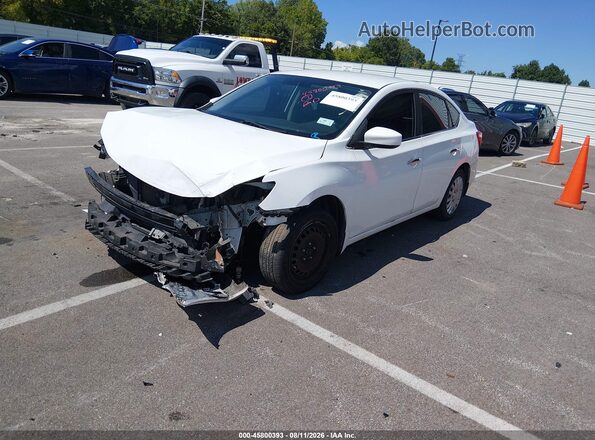 3N1AB7AP2HY398643 2017 NISSAN SENTRA Белый Передняя левая четверть