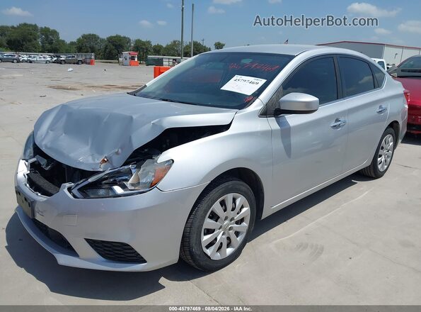 3N1AB7AP2JY226621 2018 NISSAN SENTRA Silver Передня ліва чверть