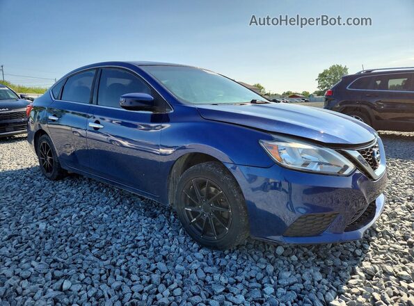 3N1AB7AP2JY273793 2018 NISSAN SENTRA Синий Передняя правая четверть