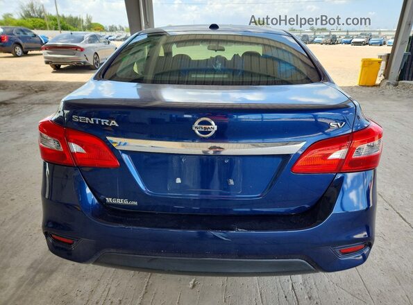 3N1AB7AP2JY292067 2018 NISSAN SENTRA Blue Вид ззаду