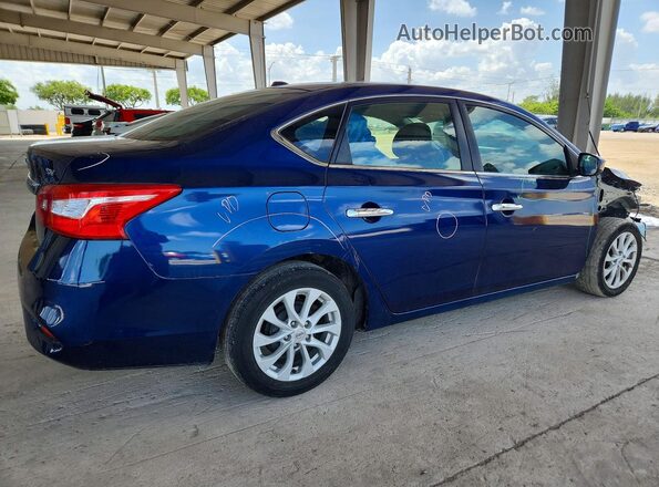 3N1AB7AP2JY292067 2018 NISSAN SENTRA Blue Задня права чверть