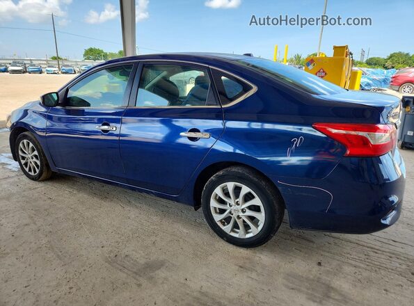 3N1AB7AP2JY292067 2018 NISSAN SENTRA Blue Задня ліва чверть