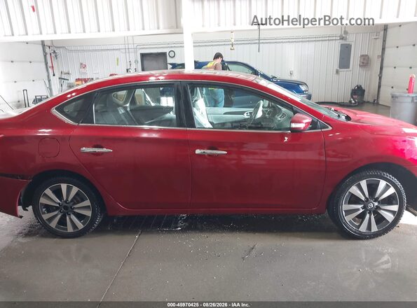 3N1AB7AP2JY318215 2018 NISSAN SENTRA Red Widok wnętrza z tyłu