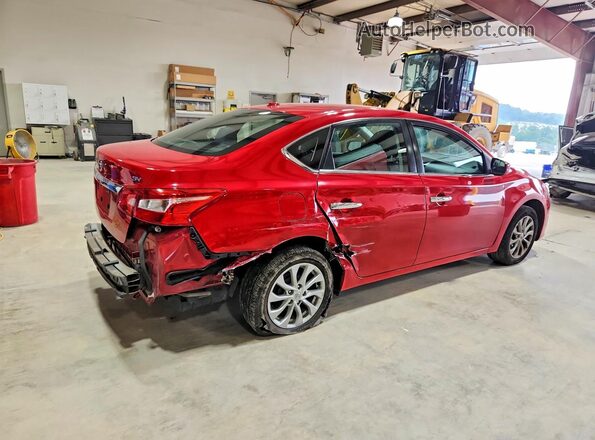 3N1AB7AP2KL610106 2019 NISSAN SENTRA Красный Задняя правая четверть