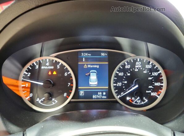 3N1AB7AP2KL610106 2019 NISSAN SENTRA Красный Вид щитка приборов