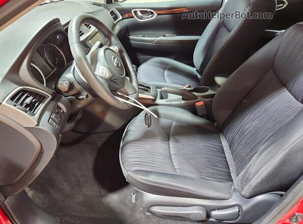 3N1AB7AP2KL610106 2019 NISSAN SENTRA Красный Вид салона спереди